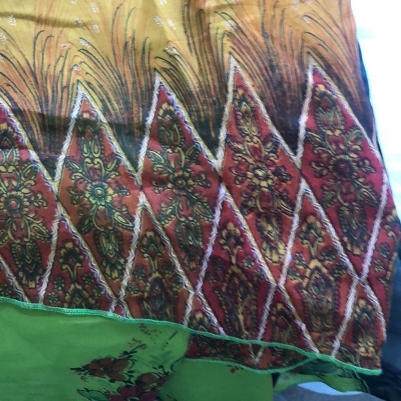 My Choice Flowy Boho Gypsy Double Layered Wrap Skirt One Size Fits Most - Picture 6 of 13